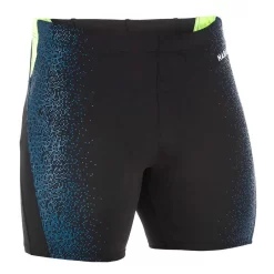 Boxer De Bain Natation Homme - Long - Noir / Bleu / Jaune -Aquasport Soldes 8562887