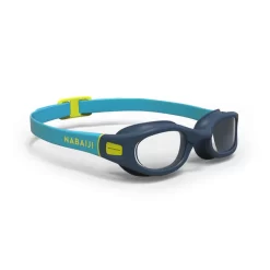 Lunettes De Natation 100 Soft - Taille S - Verres Clairs - Bleu Jaune -Aquasport Soldes 8574400