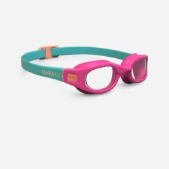 Lunettes De Natation 100 Soft - Taille S - Verres Clairs - Bleu Jaune -Aquasport Soldes 8574401