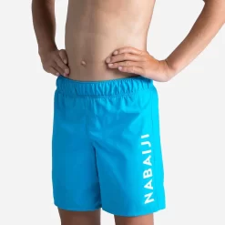 Maillot De Bain Natation Garçon - Swimshort 100 Basic - Marine -Aquasport Soldes 8669408