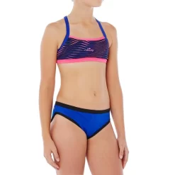 Bas De Maillot De Bain De Natation Fille Résistant Au Chlore Jade Bleu Noir -Aquasport Soldes bas de maillot de bain de natation fille resistant au chlore jade bleu noir 3