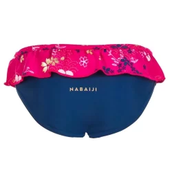 Bas De Maillot De Bain Une Pièce Culotte Bébé Bleu Imprimé Fleurs -Aquasport Soldes bas de maillot de bain une piece culotte bebe bleu imprime fleurs 2