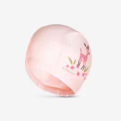 Bonnet De Bain Bébé Rose Imprimé Gazelle En Maille -Aquasport Soldes bonnet de bain bebe rose imprime gazelle en maille 2