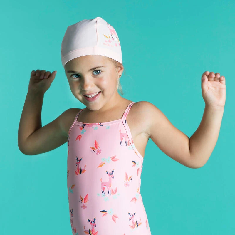 Aquasport Soldes -Aquasport Soldes bonnet de bain bebe rose imprime gazelle en maille