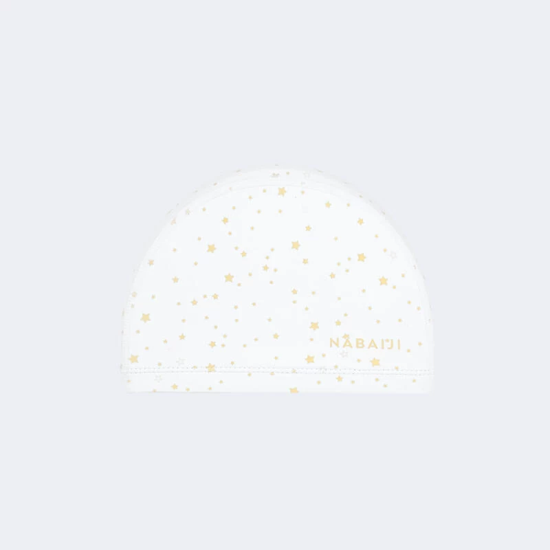 Bonnet De Bain En Maille Enduite - Tissu Imprimé - Taille S - Star Blanc 2 Bonnet De Bain En Maille Enduite - Tissu Imprimé - Taille S - Star Blanc – Image 2