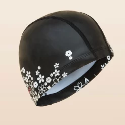 Bonnet De Bain Maille Silicone PRINT POLI BLACK -Aquasport Soldes bonnet de bain maille silicone print poli black 2