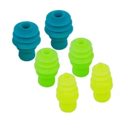 SET DE BOUCHON D'OREILLES DE NATATION - FORME SAPIN SILICONE - 3 TAILLES -Aquasport Soldes bouchons d oreilles natation forme sapin en silicone 3 tailles multicolores 2