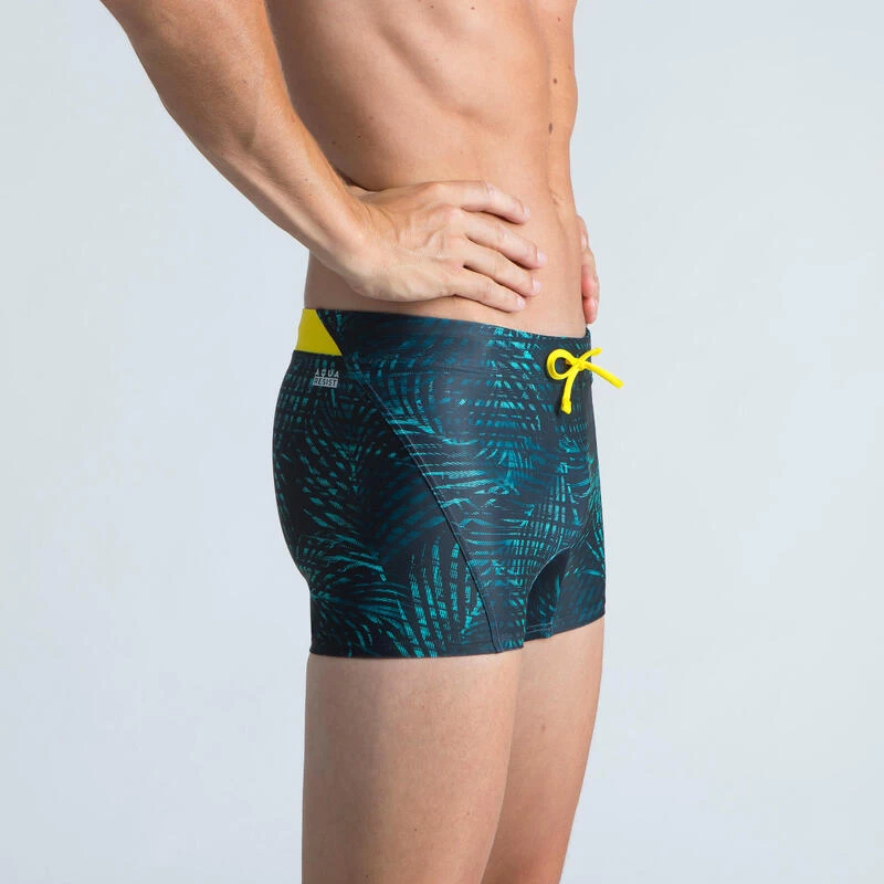 Boxer De Bain Natation Homme - Boxer 100 Full - Noir Jaune 2 Boxer De Bain Natation Homme - Boxer 100 Full - Noir Jaune – Image 2