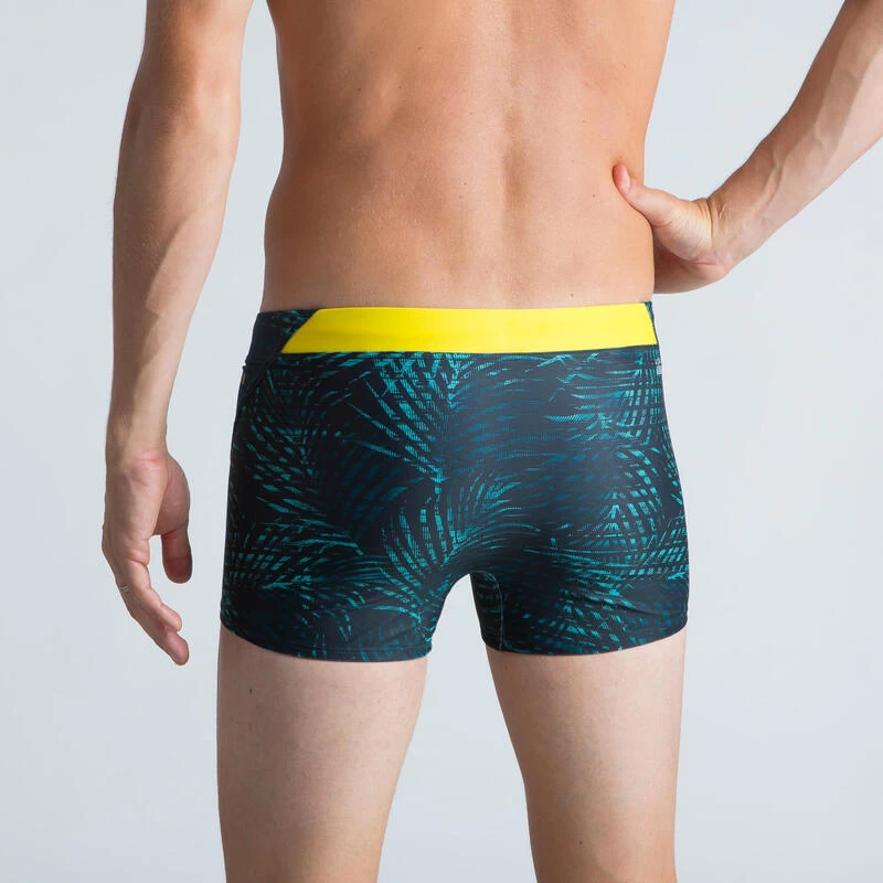 Boxer De Bain Natation Homme - Boxer 100 Full - Noir Jaune 3 Boxer De Bain Natation Homme - Boxer 100 Full - Noir Jaune – Image 3
