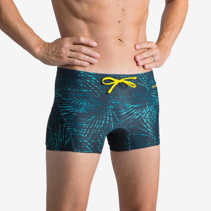 Boxer De Bain Natation Homme - Boxer 100 Full - Noir Jaune 1 Boxer De Bain Natation Homme - Boxer 100 Full - Noir Jaune