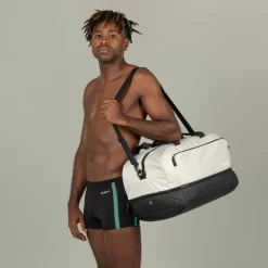 Boxer De Bain Natation Homme NEGOMBO - Noir Turquoise -Aquasport Soldes boxer de bain natation homme negombo noir turquoise 4