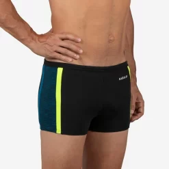 Boxer De Bain Natation Homme - Yoko - Noir/ Jaune / Bleu -Aquasport Soldes boxer de bain natation homme yoko noir jaune bleu 3