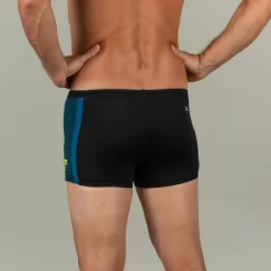Boxer De Bain Natation Homme - Yoko - Noir/ Jaune / Bleu -Aquasport Soldes boxer de bain natation homme yoko noir jaune bleu 4