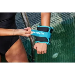Bracelets Lestés Avec Boucle Aquagym Bleu 2*0,75 KG -Aquasport Soldes bracelets lestes avec boucle aquagym bleu 2075 kg 2