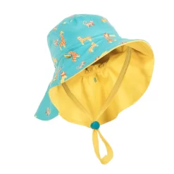 Chapeau Anti UV Bébé Réversible Jaune Et Bleu Imprimé SAVANE -Aquasport Soldes chapeau anti uv bebe reversible jaune et bleu imprime savane 5