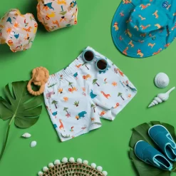 Chapeau Anti UV Bébé Réversible Jaune Et Bleu Imprimé SAVANE -Aquasport Soldes chapeau anti uv bebe reversible jaune et bleu imprime savane 7