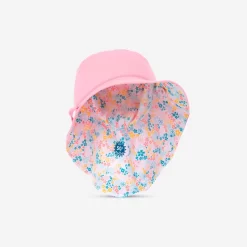 Chapeau Anti UV Bébé Réversible Rose Clair Et Imprimé Fleurs -Aquasport Soldes chapeau anti uv bebe reversible rose clair et imprime fleurs 3