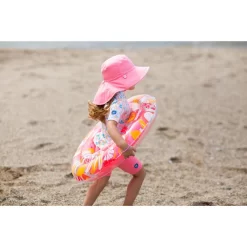 Chapeau Anti UV Bébé Réversible Rose Clair Et Imprimé Fleurs -Aquasport Soldes chapeau anti uv bebe reversible rose clair et imprime fleurs 4