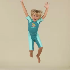Combinaison Anti UV Bébé Kloupi Vert Imprimé SAVANE -Aquasport Soldes combinaison anti uv bebe kloupi vert imprime savane 3