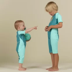Combinaison Anti UV Bébé Kloupi Vert Imprimé SAVANE -Aquasport Soldes combinaison anti uv bebe kloupi vert imprime savane 4