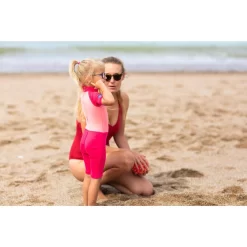 Combinaison De Natation Anti UV Bébé / Enfant Manches Courtes Rose Imprimé -Aquasport Soldes combinaison de natation anti uv bebe enfant manches courtes rose imprime 3