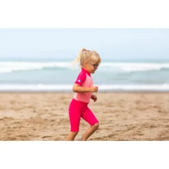 Combinaison De Natation Anti UV Bébé / Enfant Manches Courtes Rose Imprimé -Aquasport Soldes combinaison de natation anti uv bebe enfant manches courtes rose imprime 4