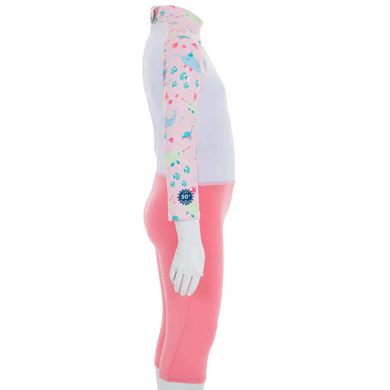 Combinaison De Natation Anti UV Bébé / Enfant Manches Longues Rose Imprimé 5 Combinaison De Natation Anti UV Bébé / Enfant Manches Longues Rose Imprimé – Image 5