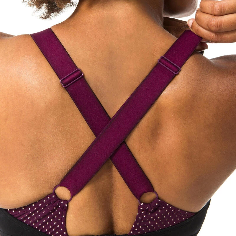 Haut De Maillot De Bain Aquagym-aquabike Femme Elea Noir Bordeaux 5 Haut De Maillot De Bain Aquagym-aquabike Femme Elea Noir Bordeaux – Image 5