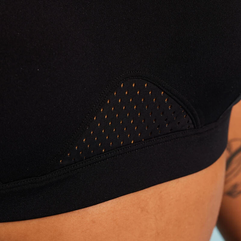 Haut De Maillot De Bain Aquagym-aquabike Femme Elea Noir Ocre 4 Haut De Maillot De Bain Aquagym-aquabike Femme Elea Noir Ocre – Image 4