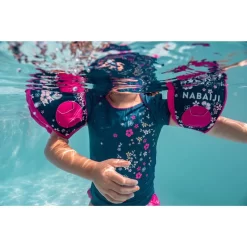 Haut De Maillot De Bain Bébé Fille Tankini Bleu Foncé Imprimé Fleurs -Aquasport Soldes haut de maillot de bain bebe fille tankini bleu fonce imprime fleurs 1