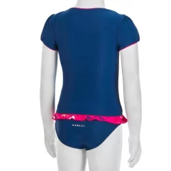 Haut De Maillot De Bain Bébé Fille Tankini Bleu Foncé Imprimé Fleurs -Aquasport Soldes haut de maillot de bain bebe fille tankini bleu fonce imprime fleurs 2