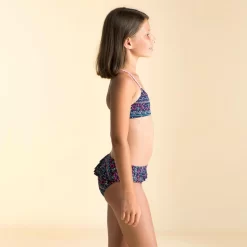 Haut De Maillot De Natation Fille 2 Pièces Lila Luna Bleu -Aquasport Soldes haut de maillot de natation fille 2 pieces lila luna bleu 3