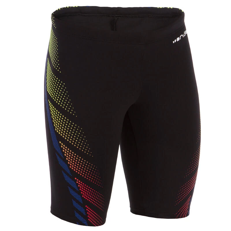 JAMMER DE NATATION GARÇON - FIRST - NOIR DOTS JAUNE ORANGE 1 JAMMER DE NATATION GARÇON - FIRST - NOIR DOTS JAUNE ORANGE