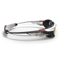 Lunettes De Natation - TURN Taille L - Verres Miroir - Noir / Blanc / Rouge -Aquasport Soldes lunettes de natation turn taille l verres fumes noir slash gris slash jaune 3
