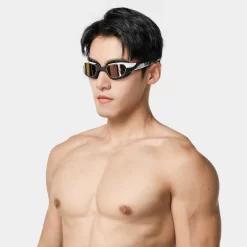 Lunettes De Natation - TURN Taille L - Verres Miroir - Noir / Blanc / Rouge -Aquasport Soldes lunettes de natation turn taille l verres fumes noir slash gris slash jaune 6