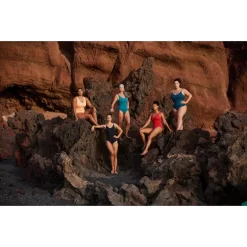 Maillot De Bain 1 Pièce Aquagym Femme Ines Rouge -Aquasport Soldes maillot de bain 1 piece aquagym femme ines rouge 2