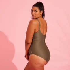 Aquasport Soldes -Aquasport Soldes maillot de bain 1 piece aquagym femme romi salento kaki 1