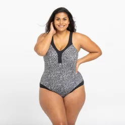 Maillot De Bain 1 Pièce Femme Clara Zeb Noir -Aquasport Soldes maillot de bain 1 piece femme clara zeb noir 3