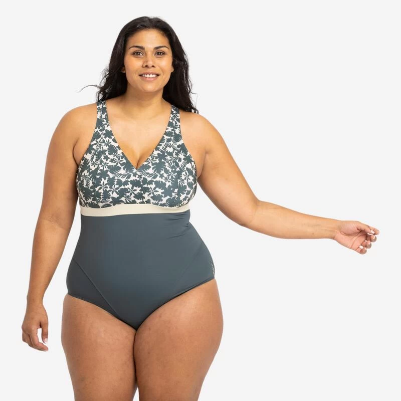 Maillot De Bain 1 Pièce Femme Mia Palm Beige Kaki. Bonnet D/E 1 Maillot De Bain 1 Pièce Femme Mia Palm Beige Kaki. Bonnet D/E