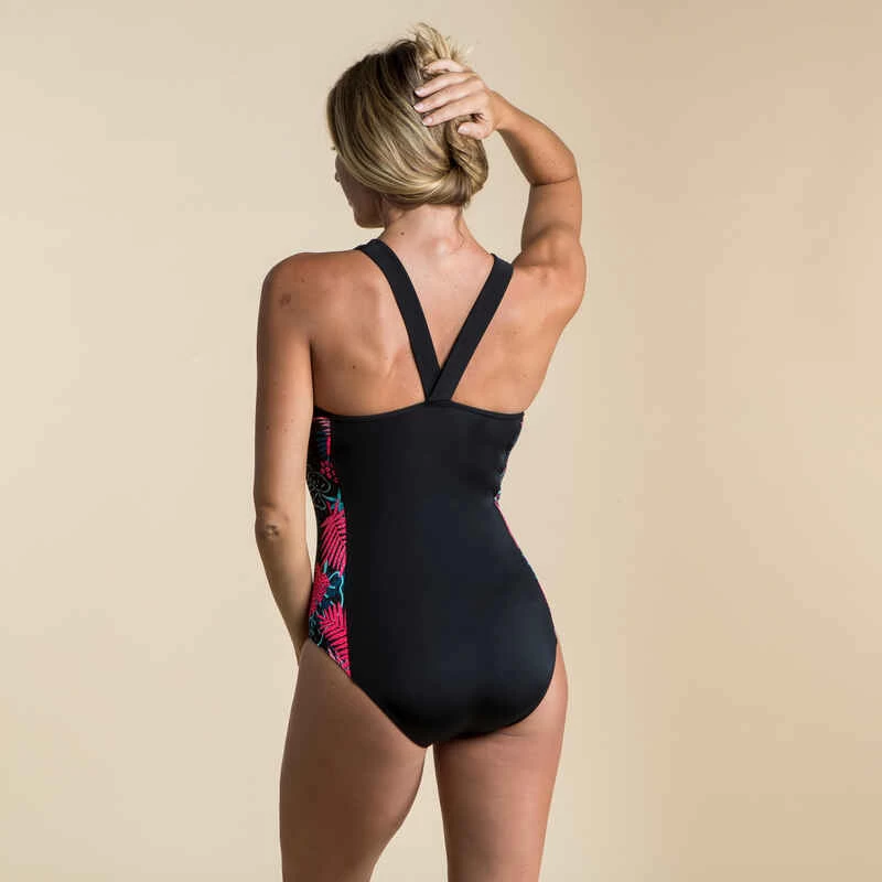 Maillot De Bain 1 Pièce Femme Natation Vega Light Fern Noir 2 Maillot De Bain 1 Pièce Femme Natation Vega Light Fern Noir – Image 2