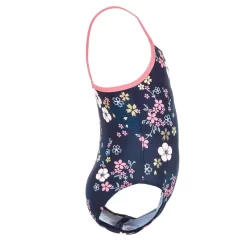 Maillot De Bain Bébé Fille Une Pièce Bleu Foncé Avec Imprimé Fleurs -Aquasport Soldes maillot de bain bebe fille une piece bleu fonce avec imprime fleurs 3