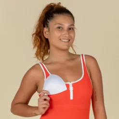Maillot De Bain De Natation 1 Pièce Femme Heva Joy Zip Rouge -Aquasport Soldes maillot de bain de natation 1 piece femme heva joy zip rouge 3