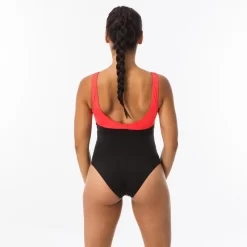 Maillot De Bain De Natation 1 Pièce Femme Heva Li Noir Corail -Aquasport Soldes maillot de bain de natation 1 piece femme heva li noir corail 4