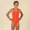 Maillot De Bain De Natation 1 Pièce Fille Lila Cobe Rouge