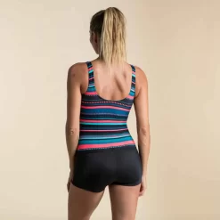 Maillot De Bain De Natation Femme 1 Pièce Heva Shorty Mexi Noir -Aquasport Soldes maillot de bain de natation 1 piece heva shorty mexi noir 2