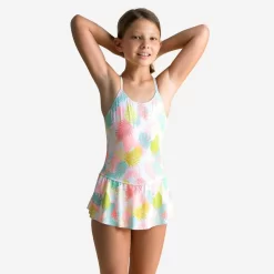Maillot De Bain De Natation 1 Pièce Jupette Lila Ama Blanc -Aquasport Soldes maillot de bain de natation 1 piece jupette lila ama blanc 3