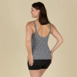 Maillot De Bain De Natation Femme 1 Pièce Tankini Shorty HEVA Leo Noir -Aquasport Soldes maillot de bain de natation femme 1 piece tankini shorty heva leo noir 4