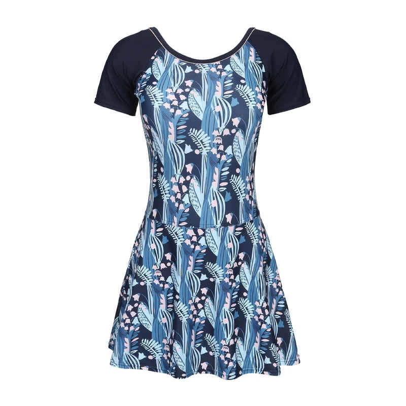 Maillot De Bain De Natation Femme Une Pièce Jupet Una Short Sleeve BLUE PRINT 2 Maillot De Bain De Natation Femme Une Pièce Jupet Una Short Sleeve BLUE PRINT – Image 2