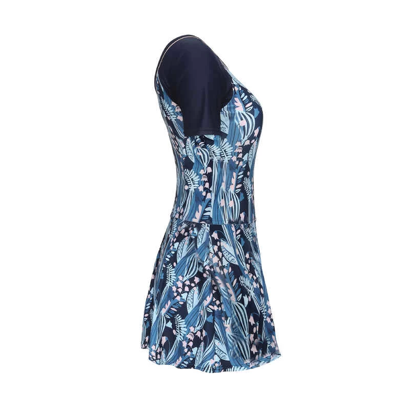 Maillot De Bain De Natation Femme Une Pièce Jupet Una Short Sleeve BLUE PRINT 3 Maillot De Bain De Natation Femme Une Pièce Jupet Una Short Sleeve BLUE PRINT – Image 3