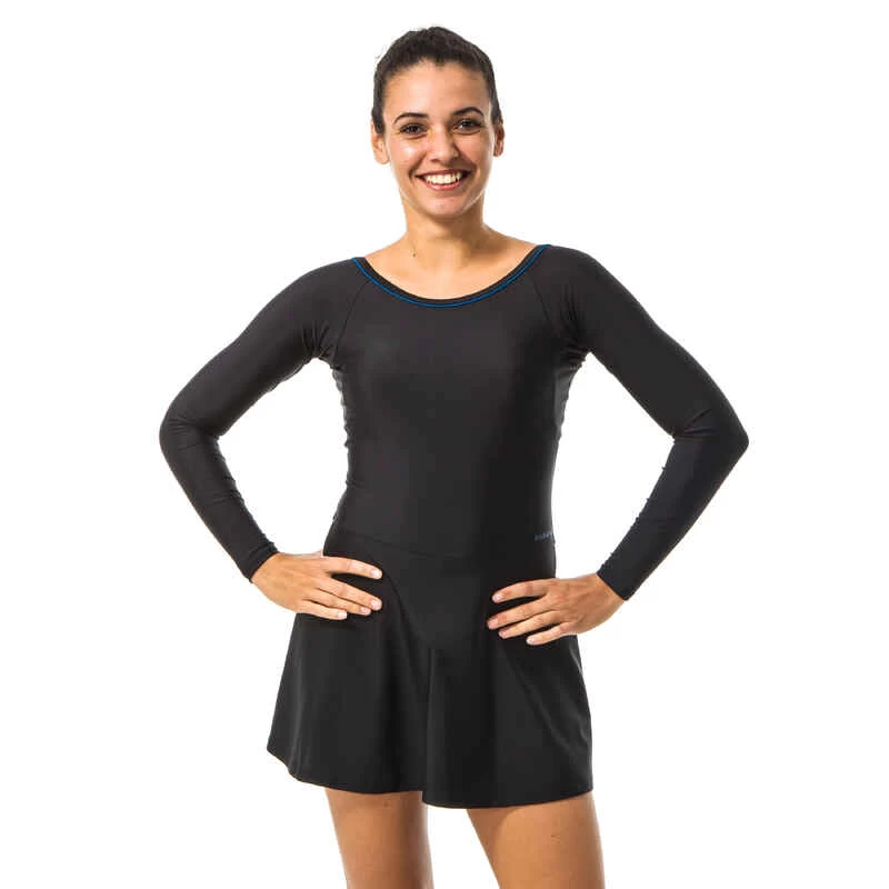 Maillot De Bain De Natation Femme 1 Pièce Una Sleeve Noir 2 Maillot De Bain De Natation Femme 1 Pièce Una Sleeve Noir – Image 2